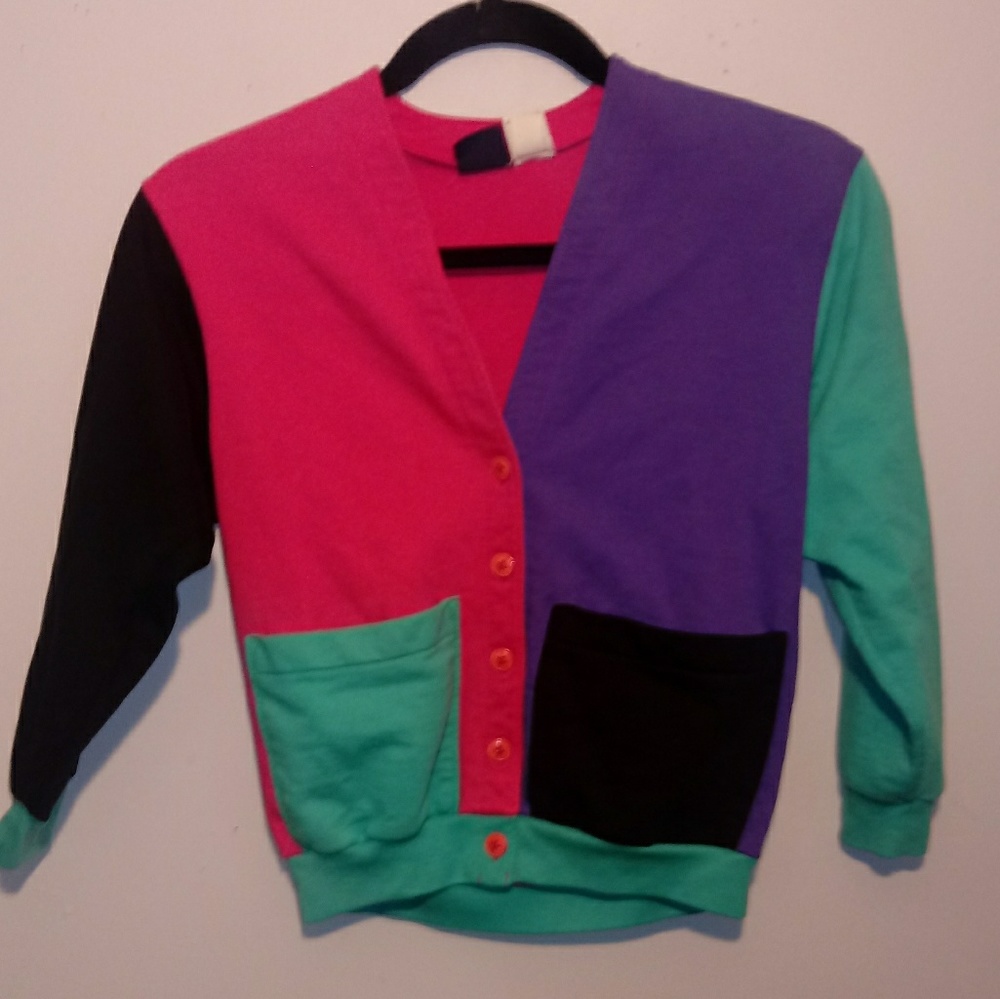 Vintage Lands' End Kids Cardigan Size Small